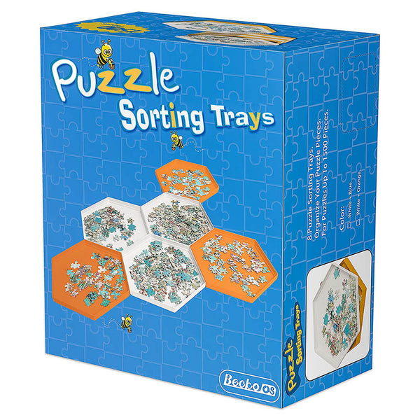 RECHIATO rechiato 8 puzzle sorting trays with lid 8x8 premiunm puzzle trays  gift for puzzle lovers for puzzles up to 1000-1500 pieces