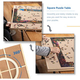 Rotating Puzzle Board with 6 Drawers for Puzzles Up to 1000 Pieces