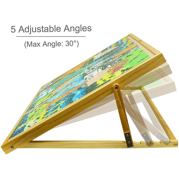 Adjustable Wooden Puzzle Board with Easel for 1000 Pieces Puzzle