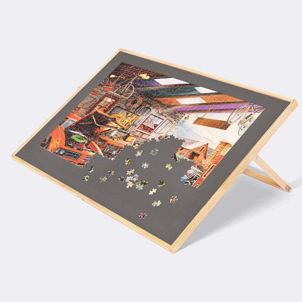 HOMASIS Table de Puzzle en Bois, Plateau Puzzle Board Jeu de Société Équipé Panneaux Latéraux, Planche de Puzzle réglable pour 1000 à 1500 PCS HOMASIS Table de Puzzle en Bois, Plateau Puzzle Board Jeu de Société Équipé Panneaux Latéraux, Planche de Puzzle réglable pour 1000 à 1500 PCS
