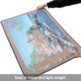 Jigsaw Puzzle Board for Puzzles to 1500 Pieces (Blue/Khaki) - jigsawdepot
