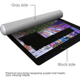 Double-Sided Black & Gray Jigsaw Puzzle Roll Mat Up to 1,500 Pieces - jigsawdepot