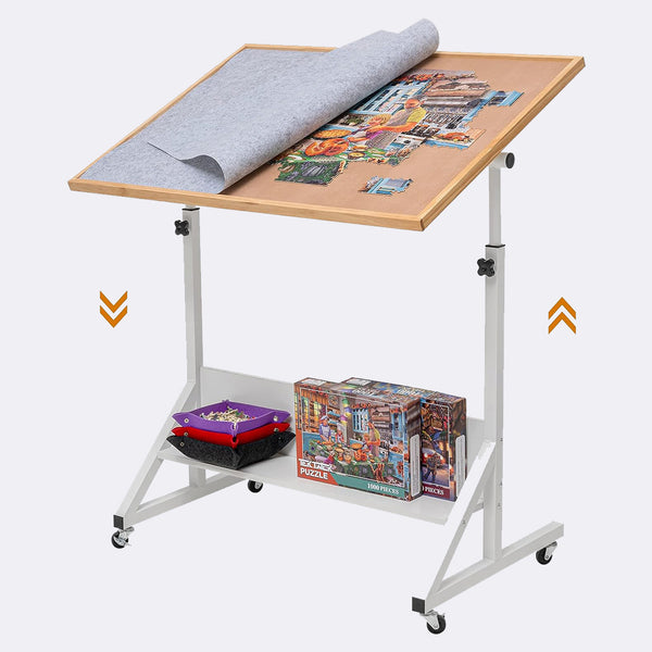 Jigsaw Puzzle Table with Angle & Height Adjustment,Puzzle Board with C ...