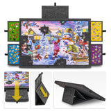 Jigsaw Puzzle Table with Adjustable Stand/Bracket, Lightweight Felt Puzzle Board with Cover & 4 Sorting Drawers 1000 Pieces