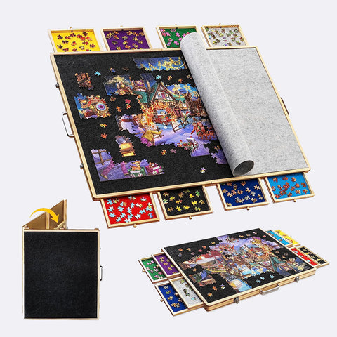 2000 piece foldable puzzle table with 8 sorting tray jigsawdepot