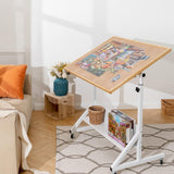 Jigsaw Puzzle Table with Angle & Height Adjustment，Puzzle Board with Cover for Up to 1500 Pieces
