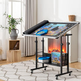 Jigsaw Puzzle Table with Legs 1500 Piece, Adjustable Puzzle Stand Up Board with 5 Tilting Angle & Height Adjustment,  Jigsaw Storage Board with Cover Mat