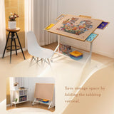 Jigsaw Puzzle Table Puzzle Easel with Angle & Height Adjustment, Tilting Puzzle Board with Legs, for Up to 1500 Pieces