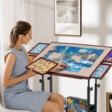 Becko US Tilting Puzzle Table with 5 Drawers & 5 Tilt Angle & Height Adjustment 1500 Piece