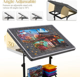 Tektalk 1500 Piece Felt Jigsaw Puzzle Table with Felt Cover & 5 Sorting Trays/Drawers