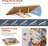 1000 Piece Tilting Wooden Puzzle Board with 4 Drawers & Cover