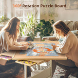 2-in-1 Tilting & Rotating Jigsaw Puzzle Table with Tilt Angle & Height Adjustments 1500 Piece