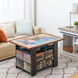 Storage Puzzle Tables with Shelves & Cover, Wooden Puzzle Table for 1500 Piece Puzzles