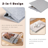 Felt Portable Tilting Puzzle Board Puzzle Table with Drawers and Cover for Up to 1000 Pieces Puzzle - Light Gray