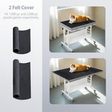 2000 Piece Foldable Felt Jigsaw Puzzle Board Puzzle Table with 2 Felt Cover & 8 Sorting Trays/Drawers - Light Gray