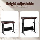 Tektalk 2000 Piece Foldable Puzzle Table with Height Adjustment,  2 Felt Cover & 8 Sorting Trays/Drawers