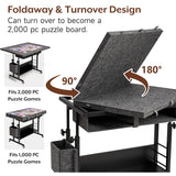 Foldable Felt Jigsaw Puzzle Table with 2 Cover & 8 Sorting Trays/Drawers 2000 Piece