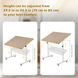 Tektalk Jigsaw Puzzle Table with LED Light, Angle & Height Adjustable Puzzle Board for Up to 1500 Pieces