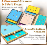 Jigsaw Puzzle Board Table with 4 Sorting Drawers & 5 Felt Trays for 2000 Pieces