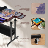 Tektalk 2000 Piece Foldable Puzzle Table with Height Adjustment,  2 Felt Cover & 8 Sorting Trays/Drawers
