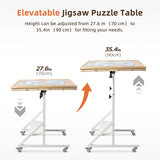 2-in-1 Tilting & Rotating Jigsaw Puzzle Table with Tilt Angle & Height Adjustments 1500 Piece