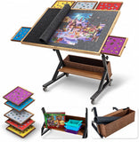 1500 Pieces Jigsaw Puzzle Table with 5 Drawers & Cover