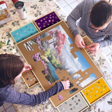 Portable Puzzle Table with 6 Colorful Sliding Drawers (Up to 1500 Pieces)