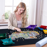 Puzzle Mat Roll Up with 6 Color Sorting Trays Up to 2000 Pieces