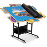 2000 Piece Tilting & Rotating Jigsaw Puzzle Table with 8 Drawers & Cover