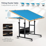 2000 Piece Tilting & Rotating Jigsaw Puzzle Table with 8 Drawers & Cover