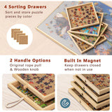 Tilting Jigsaw Puzzle Board with 4 Drawers for 1000 Pieces Puzzle