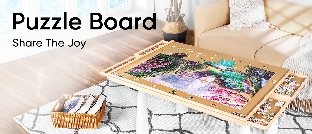 Jigsawdepot jigsaw puzzle board 1500 pieces — Lavievert puzzle table accessories for adults