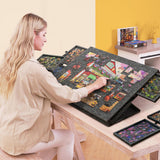Felt Portable Tilting Puzzle Board Puzzle Table with Drawers and Cover for Up to 1000 Pieces Puzzle