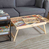 Puzzle Table Puzzle Board with Wooden Protective Cover for Puzzles Up to 1000 Pieces