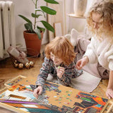 Wooden Puzzle Board Portable Puzzle Table with 4 Drawers for Up to 1000 Pieces