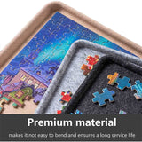 Puzzle Board Portable Felt Puzzle Mat with 6 Sorting Trays for Up to 1000 Pieces - Khaki