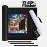 2000 Pc Jigsaw Puzzle Mat Roll Up with Auxiliary Line & Drawstring Storage Bag