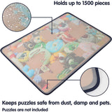 Jigsaw Puzzle Table Portable Puzzle Mat for Up to 1500 Pieces, with Dustproof Cover