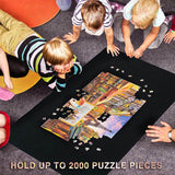 2000 Pc Jigsaw Puzzle Pad Mat with Black Pump & Drawstring Storage Bag