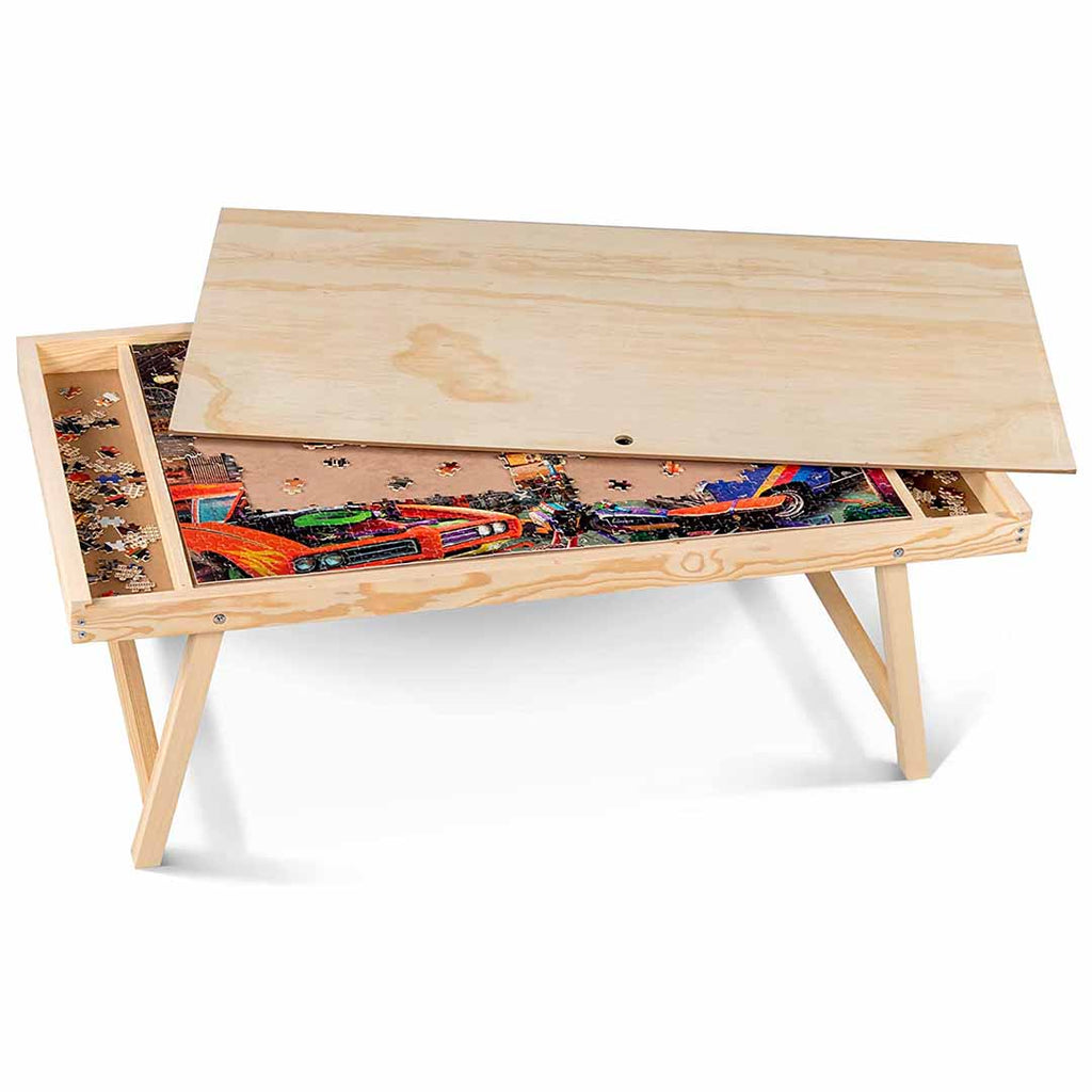 Foldable Puzzle Table with Shorter Legs