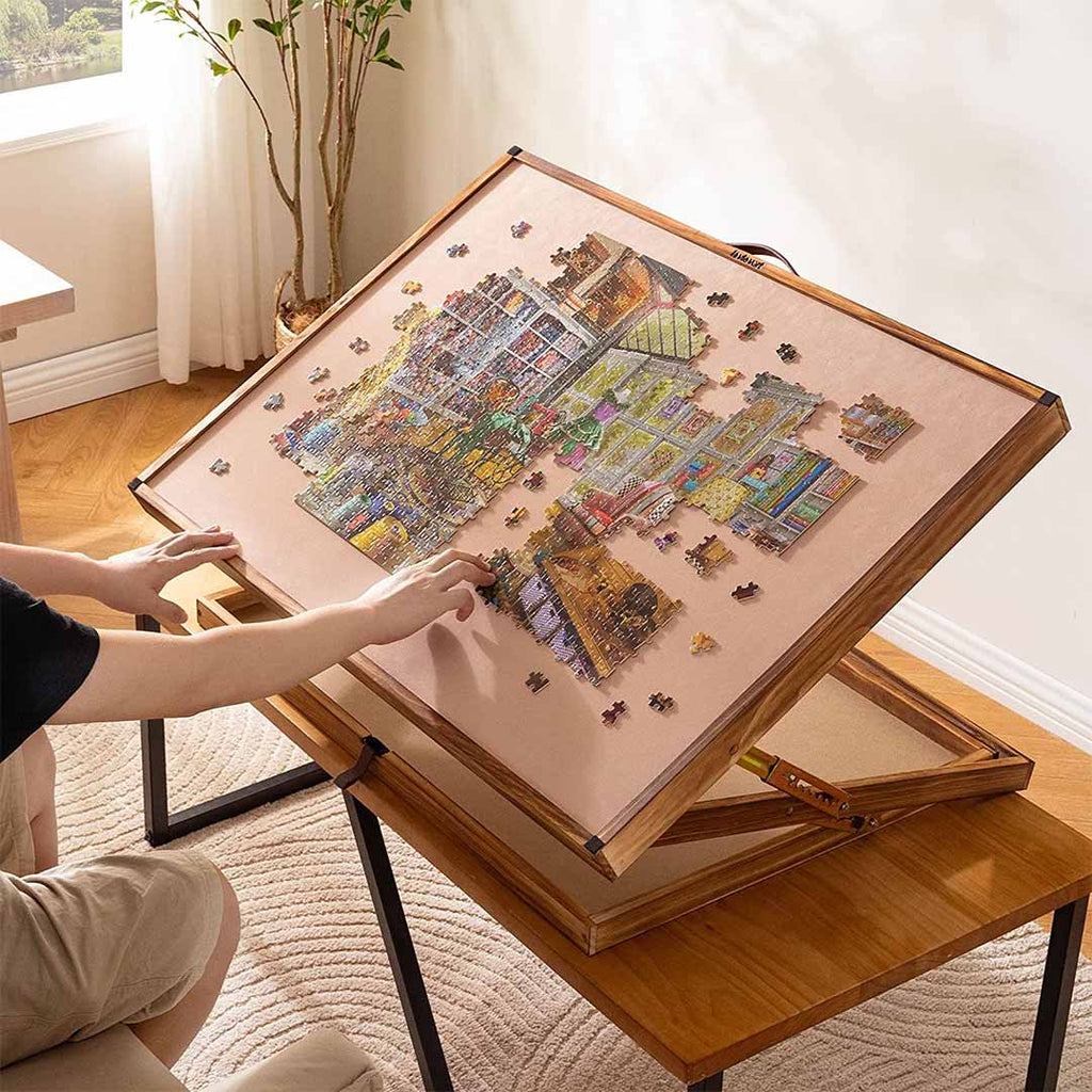 Large Portable Tilting Puzzle Table for Puzzles Up to 1500 Pieces