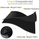 Double Sided Puzzle Mat Puzzle Roll Up for up to 1500 Pcs(Black/Gray) - jigsawdepot