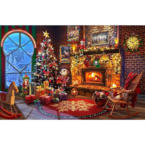 Fireplace, Christmas Tree - jigsawdepot