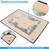 Jigsaw Puzzle Board with Dustproof Cover for Puzzles Up to 1000 Pieces (Khaki) - jigsawdepot