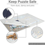 Jigsaw Puzzle Board with Puzzle Dust-Proof Cover for Puzzles Up to 1500 Pieces  (Gray) - jigsawdepot