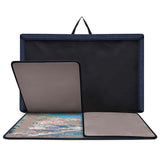 Jigsaw Puzzle Board with Trays for Up to 1000 Pieces (Dark Blue & Gray) - jigsawdepot