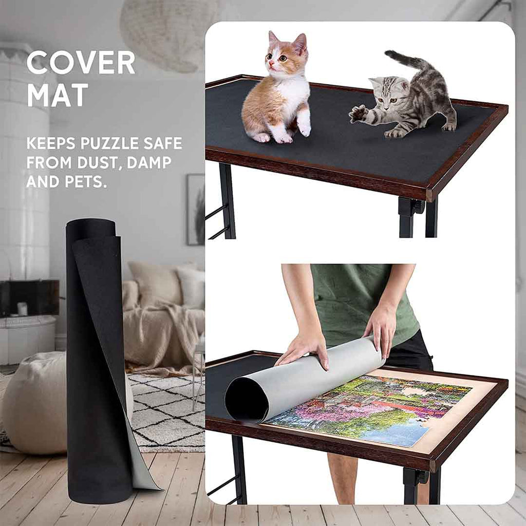 Puzzell Table Jigsaw Puzzle Table with Cover for Up to 1500 Pieces, Enclosed with 4 ...
