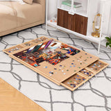 Rotating Puzzle Board with 6 Drawers for Puzzles Up to 1000 Pieces