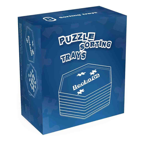 Stackable Puzzle Sorting TraysUp to 1500 Pieces, 8 Hexagonal Tray ...