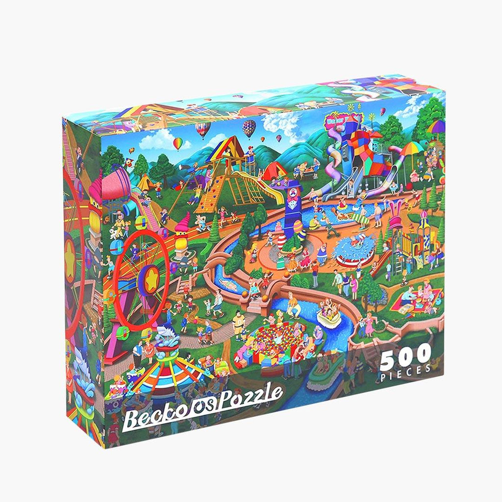 Theme Park 500 Piece Puzzles for Kids and Adults